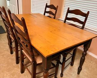 Primatives table and ladder back chairs