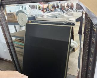 xxl vintage-style framed mirror