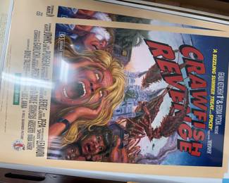 Crawfish revenge! Vintage festival poster, unframed