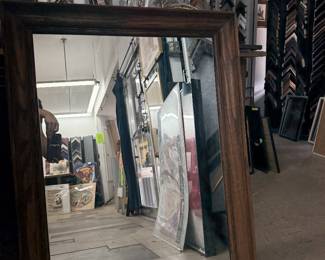 Vintage oak mirror