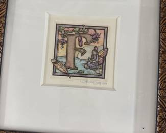 Alphabet series art, framed, signed and numbered