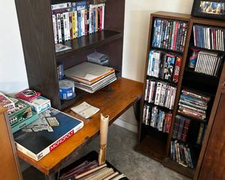 books, dvds, cds, records, vhs, & cassettes