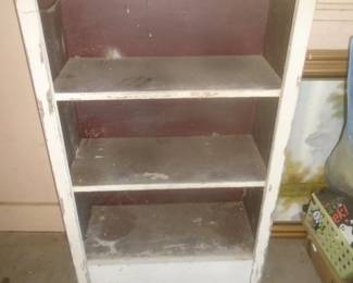 vintage wooden shelving