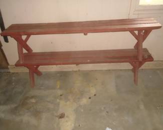 Redwood benches