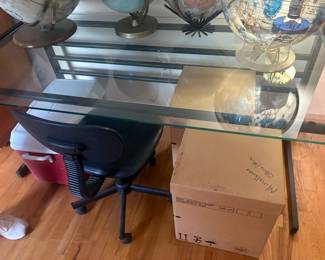 glass desk
