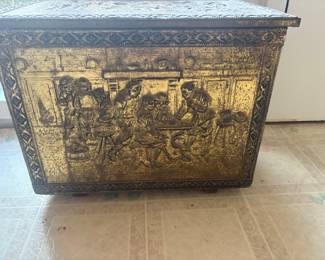 Brass embossed tinder box