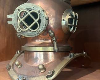 heavy brass divers helmet