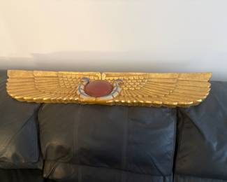 Design Toscano Egyptian Temple Sculptural Wall Pediment.