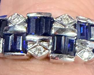 Sapphire and diamond ring