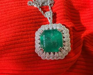 Huge emerald necklace