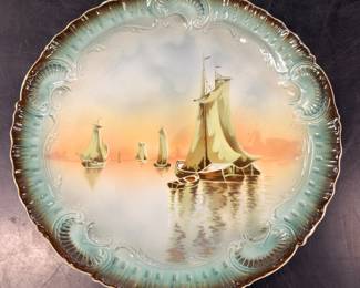 Large French porcelain charger