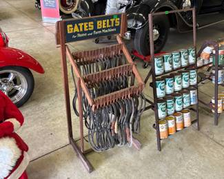 GATES BELTS WOODEN RACK