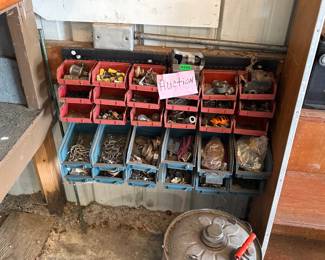 PLASTIC BOLT BINS W/ CONTENTS