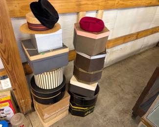 VARIOUS HAT BOXES