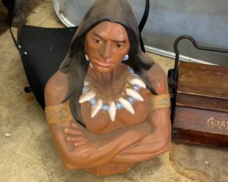 NATIVE AMERICAN STATUE
