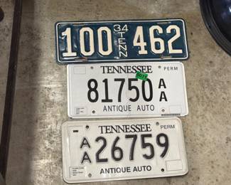 TENNESSEE LICENSE PLATES