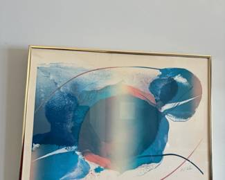 Artist: Paul Jenkins. Lithograph: "Phenomena Open Light" - 1973