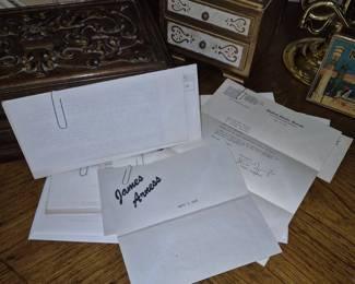 Vintage autographs. James Arness, David Brinkley, Stuart Simington