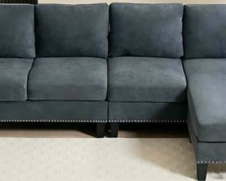 4 seater convertible L-shaped sectional sofa
