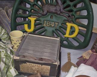 "1847 J D" John Deere tractor seat