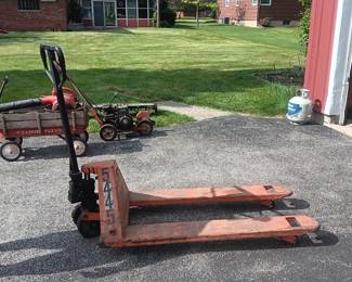 gas blower, wagon, edger, pallet jack