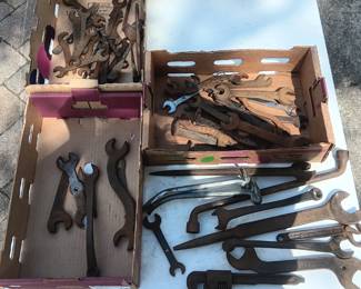 Old wrenches include Ford, International Harvester, and John Deere 
