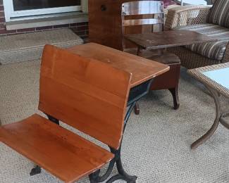antique school desk