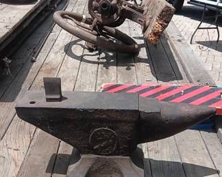 Vulcan 50# anvil, manual crank drill press, belt drive drill press