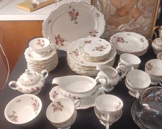 Bavaria moss rose dinnerware set US Zone Germany