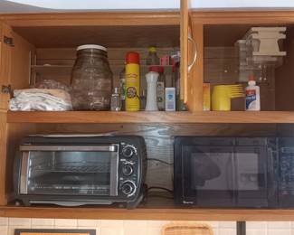 toaster oven, microwave