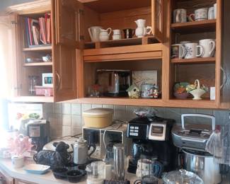 coffee pots, crock pot, etc