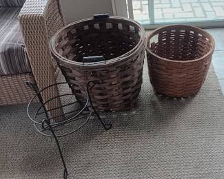 old basket and Longaberger basket