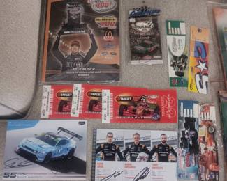 racing and NASCAR tickets, programs, and autographs