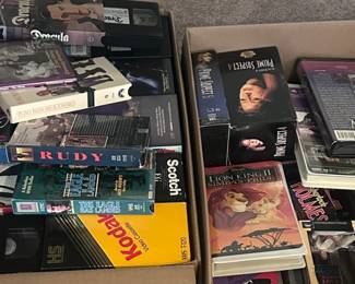 e VHS and DVDs