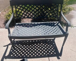 f Outdoor Metal Bench