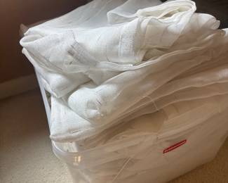 over 20 like new curtain panels, most are 96" long. They are very modern style. 