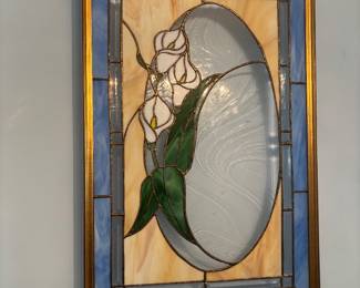 Large stainglass framed window 