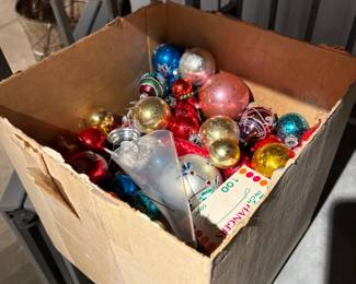 Large Box of Vintage Ornaments 