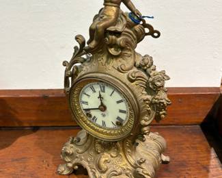 Gilt Brass Mantel Clock
