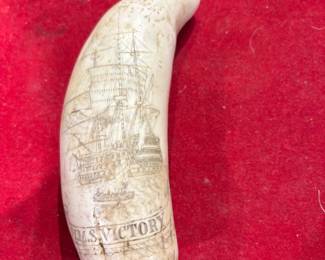 Poured Resin Carved Whale Tooth