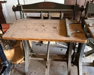F.P Rosback Co cast iron Rosco Punching Machine, ca 1900, great for use as an architectural desk (?)