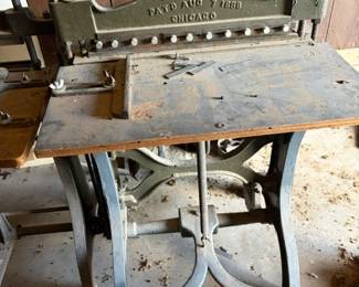 F.P Rosbach Co, cast iron punching machine #2, great architectural desk (?)