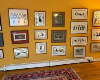 A very large collection of Santa Fe Indian School/Pueblo paintings