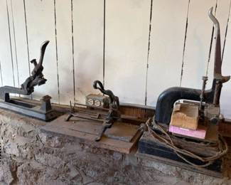 Antique cast iron tools
