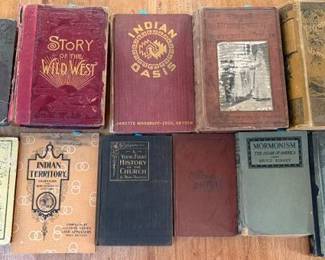 A small sampling of antique collectible books
