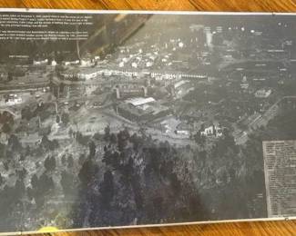 December 4, 1946 aerial view of Los Alamos - 2 copies, 1 framed, 1 laminated