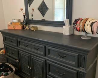 Bedroom dresser in charcoal gray