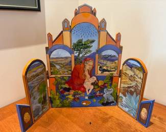 M. Gordon painted retablo