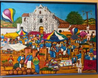 Oscar Peren (Guatamala) oil on canvas, 18 1/2" x 24 1/2"