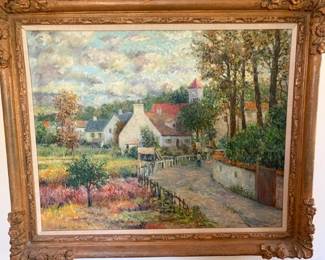 Christian Title (CA 1932 - 2020) oil on canvas in ornate frame